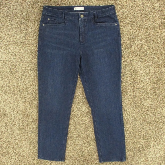 J. Jill Denim - J. Jill Jeans Women's 12 Dark Wash Smooth Fit Straight Leg Stretch Denim